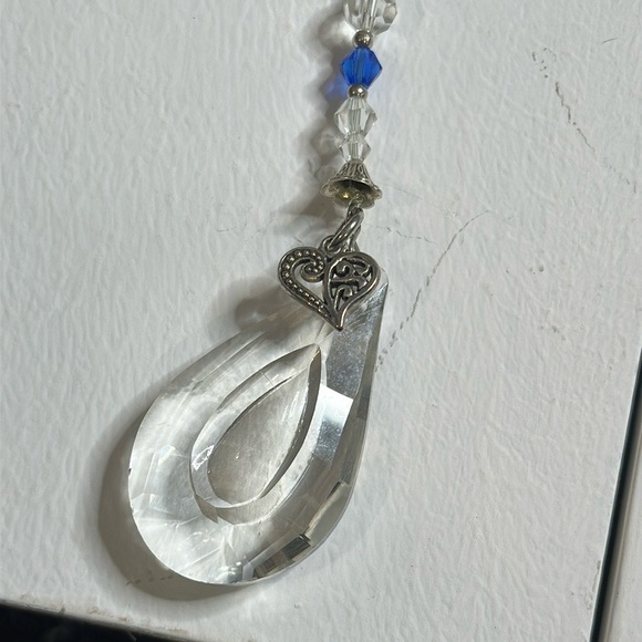 Angel's Rainbows 🌈 Born From Loss Suncatchers Angel Wings & Heart Blue and Clear - Picture 10 of 11